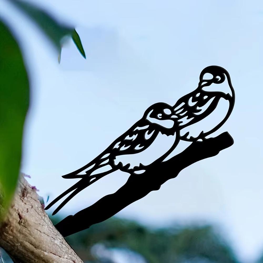 Metal Swallows Bird Silhouette Rustic Outdoor Home & Garden Decor "Birds of a Feather" Design Perfect Housewarming Gift