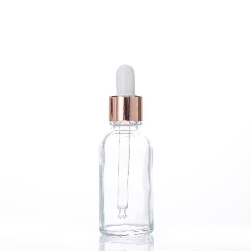 10ml Clear Glass Essential Oil Bottle with Dropper and 30ml Serum Decanting Bottle, Empty for Cosmetic Samples
