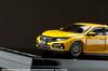 HJ64 Scale Honda Civic Hatchback 2020 Custom Version Yellow Finished Product 1/64 (FK7) (Custom Color)