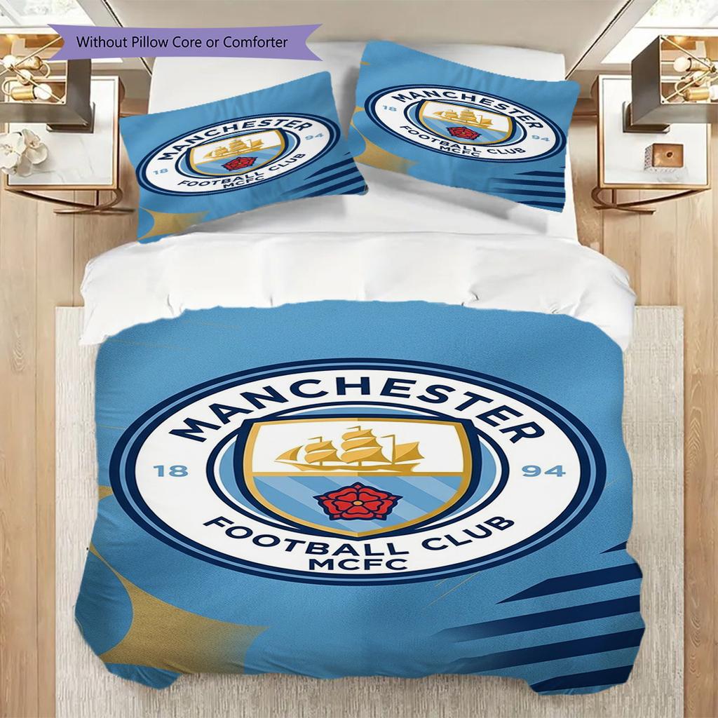 Biancheria da letto Heritage Manchester City (1 * copripiumino + 2 * federa, senza nucleo) Copripiumino e federa 2DFlat Morbidi e confortevoli
