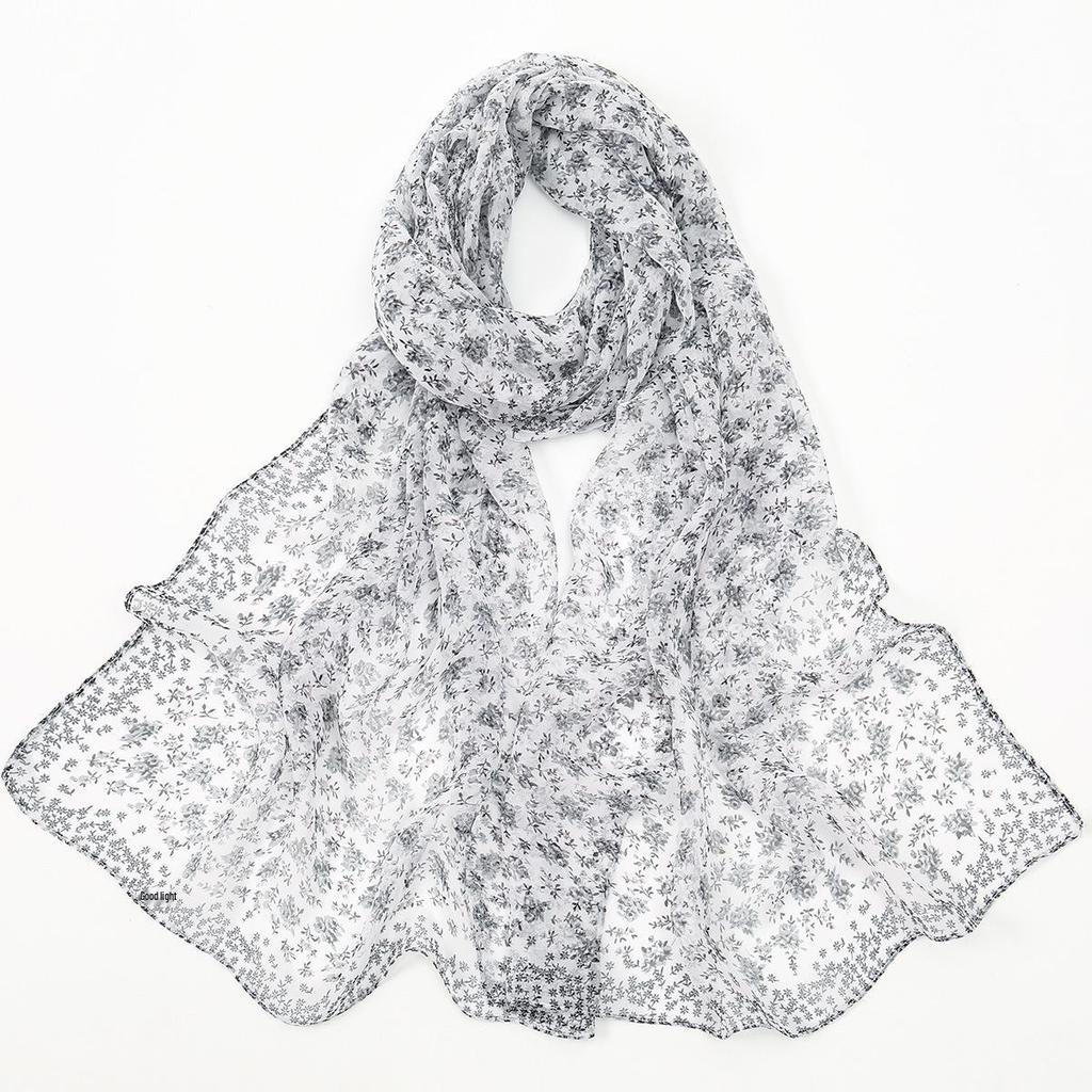 Letni szalik georgette z filtrem przeciwsłonecznym Lotus: Cienki szal Moonlight i ręcznik plażowy