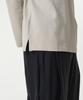 MUSINSA STANDARD Slit Neck Long Sleeve Pique Polo Shirt [Mushroom]
