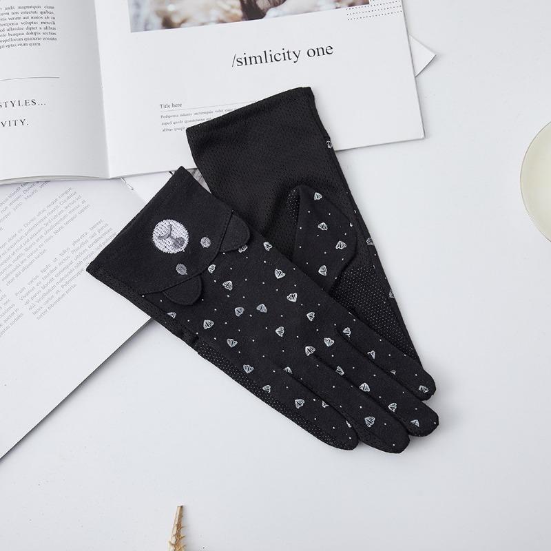 

Женские солнцезащитные перчатки Новые весенне-летние перчатки для вождения Кружево Бант Езда Нескользящие Тонкие Перчатки с сенсорным экраном average size