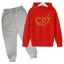 Ronaldo CR7 Imprimat Idol Fotbal Îmbrăcăminte Hanorac Copii Set 2 Bucăți Costum Pantaloni Copii Băieți Trening Îmbrăcăminte Fete Treninguri Sport