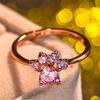 Roztomilý dámský prsten s tlapkou medvěda a kočičí drápkem, nastavitelný, barva růžového zlata, otevřený, svatební, pro ženy