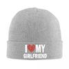 I Love My Hot Girlfriend I Heart My Hot Girlfriend GF Knitted Cap Winter Knit Bonnet Hat Skullies Beanies HipHop Caps for Unisex