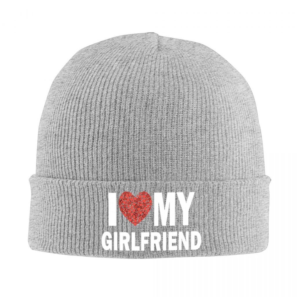 I Love My Hot Girlfriend I Heart My Hot Girlfriend GF Knitted Cap Winter Knit Bonnet Hat Skullies Beanies HipHop Caps for Unisex