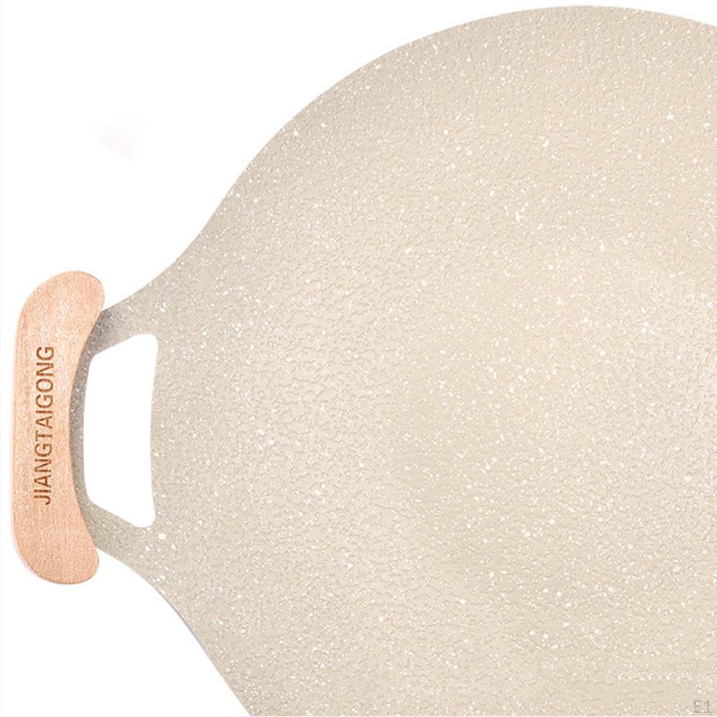 BBQ Grill Pan Barbecue with Handles Frying Nonstick Griddle for Camping Indoor