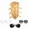Wood And Glass Display Stand, Multi-Layer Wooden Eyeglass Rack, Heavy Duty, Organizer For,