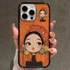 Hat Girl Suitable for Apple 17promax Mobile Phone Case New Acrylic Cartoon Cute Anti-drop