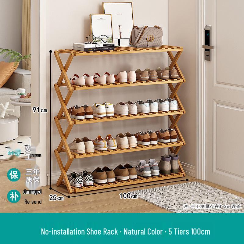 Compact Foldable Shoe Rack: Multi-Layer, No-Install, Space-Saving Storage for Indoor Entrances.