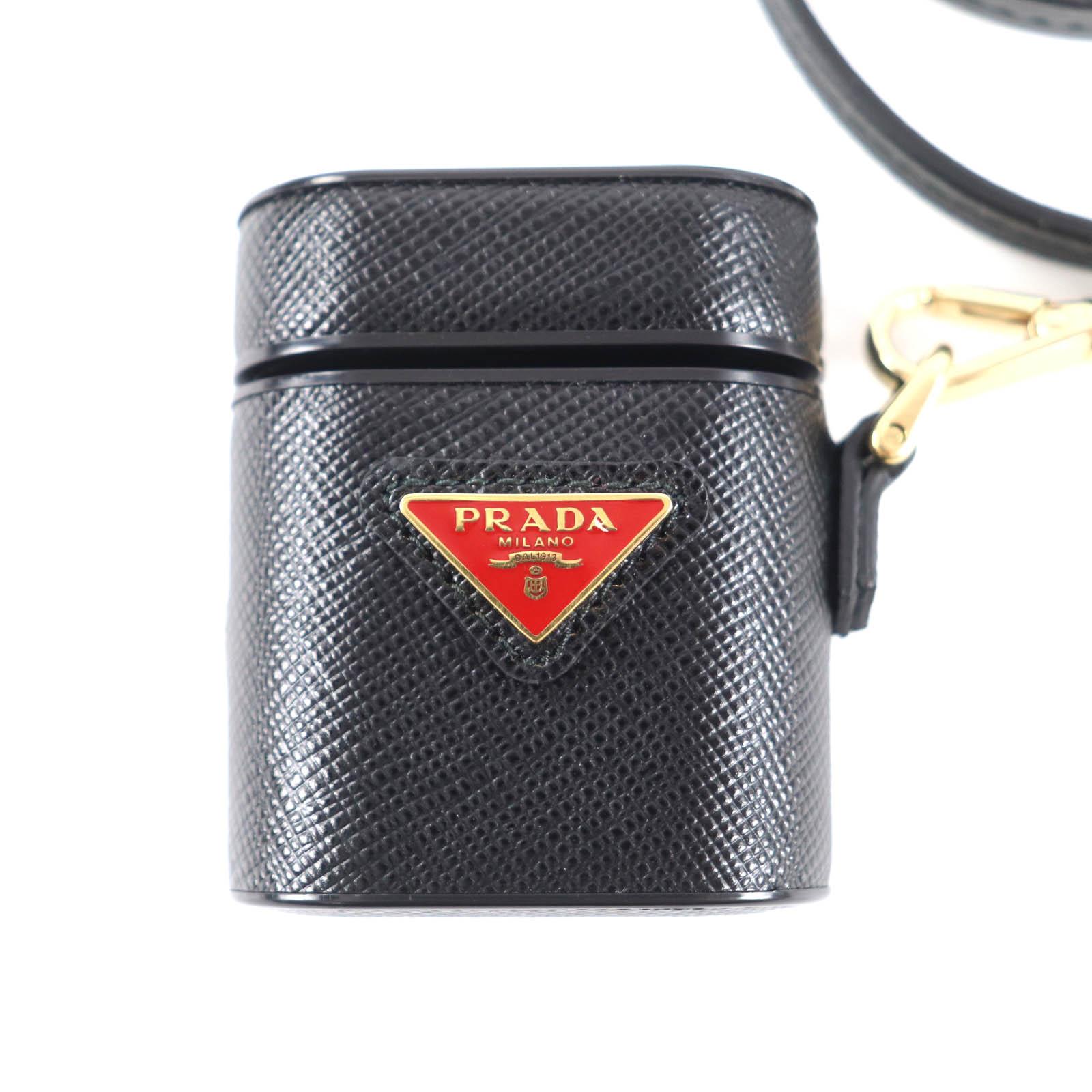 

Excellent PRADA Other accessories airpods case black Safiano leather 1ZD002 Used