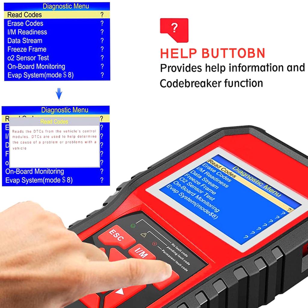 OBDII Scanner   Lesegerät (KW850) Professioneller OBDII Auto-Scanner Fahrzeugdiagnose Check Engine Leuchte Scan-Tool für Alle OBDII Autos Seit 1996