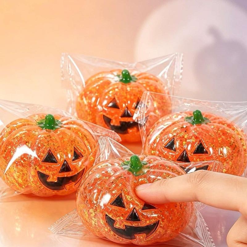 Halloween Kürbiskopf Quetschmusik Glitzer Malzzucker Geist Langsamer Rückprall Spielzeug Dekompressionsartefakt