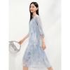 AnnaCo Aurora Resort Ombre Print Chiffon Dress