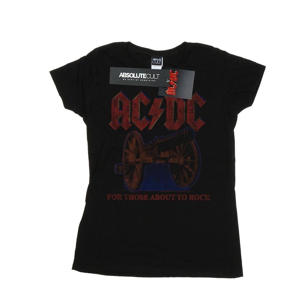 AC/DC Womens/Ladies For Those About To Rock Canon Cotton T-Shirt