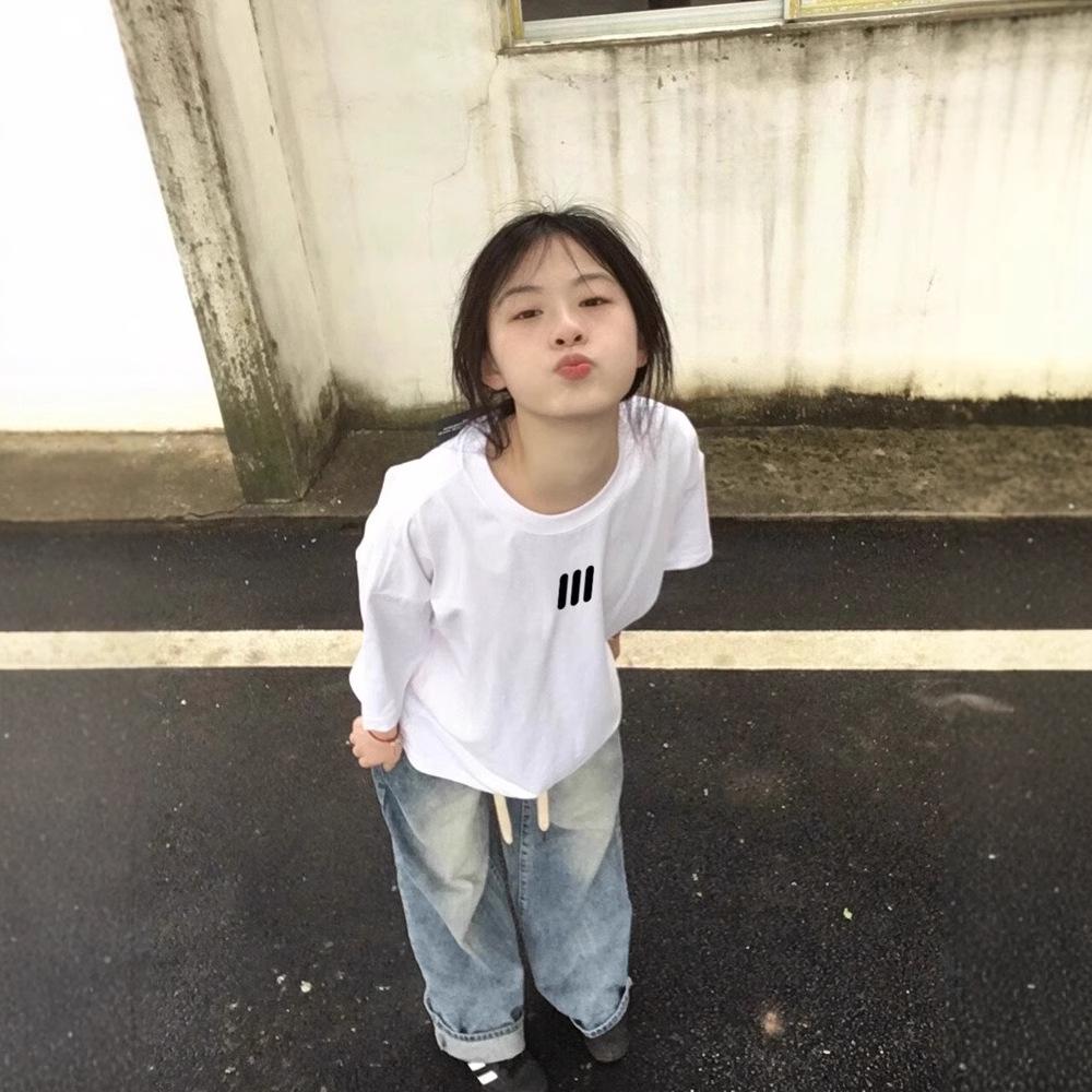 Women's Oversized Short-Sleeve Pure Cotton T-Shirt - American Brand Summer Fashion