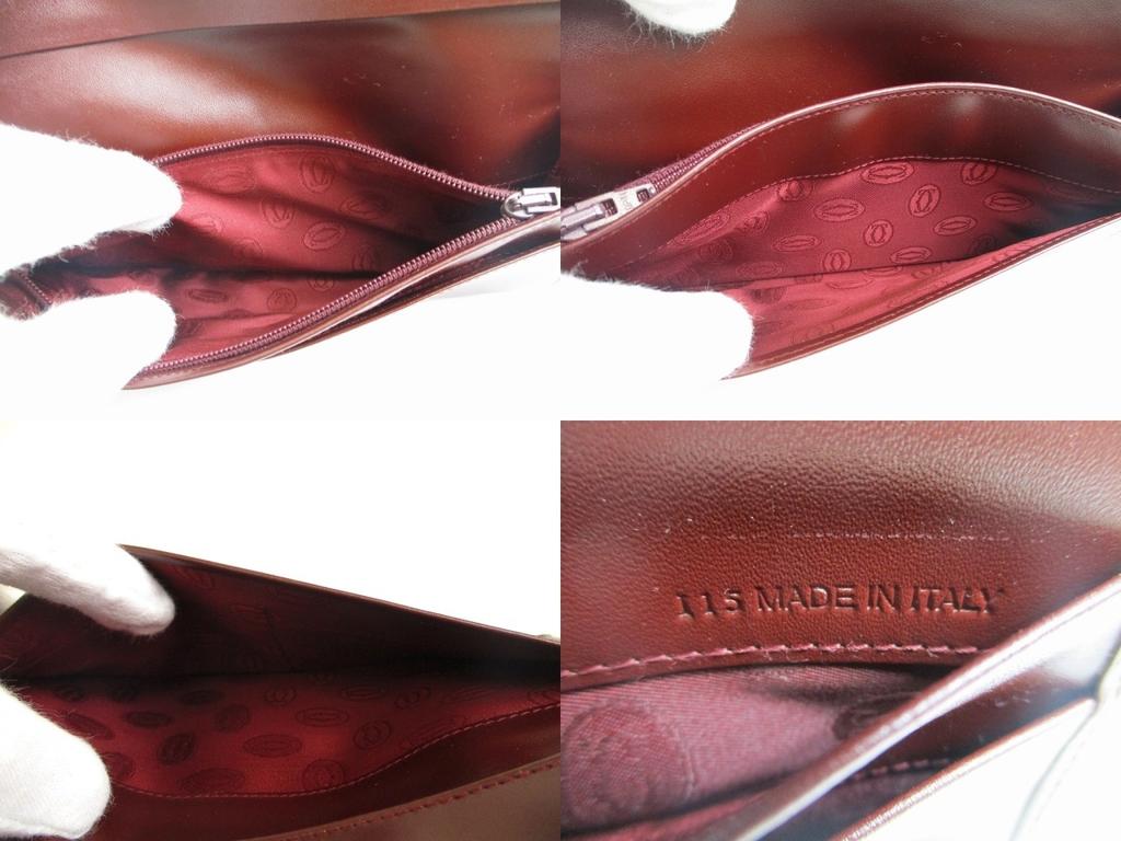 Authentic Cartier Must de Cartier Bordeaux Leather Bifold Long Wallet #a852  Refurbished