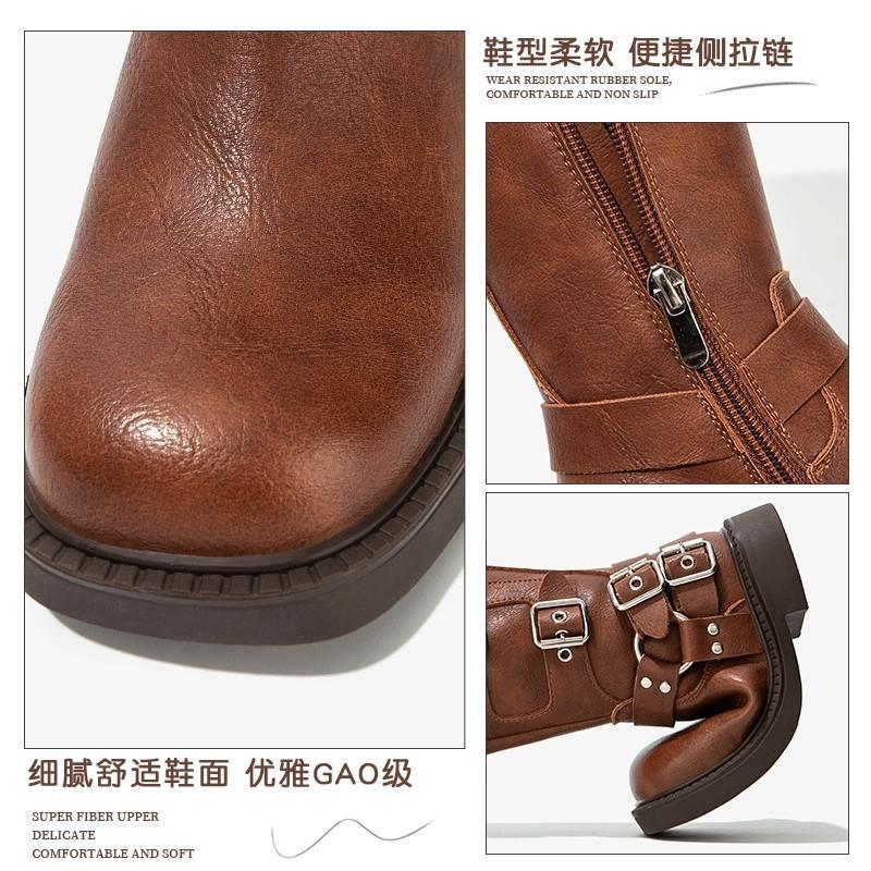 Girls Boots Children's Two Cotton Boots 2025 New Autumn and Winter Princess Girls Maillard Tall Martin Leather Boots