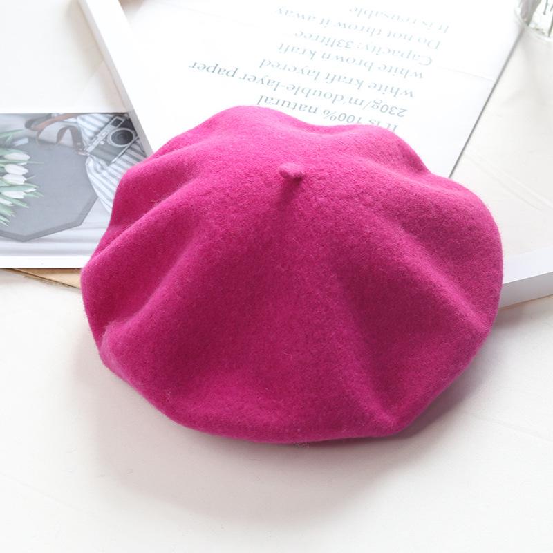 High-Quality Wool Felt Women's Beret – Versatile for Outings & Photos, In Stock