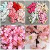 Artificial Cherry Blossom Pink White Cherry Tree Silk Flower Spring Cherry Diy Bonsai Arch Wedding Props Home Decoration