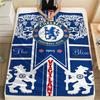 The Blues Logo Print FlAannel Blanket, High Quality Comfortable for All Seasons, Home Decor, Warmth and Comfort