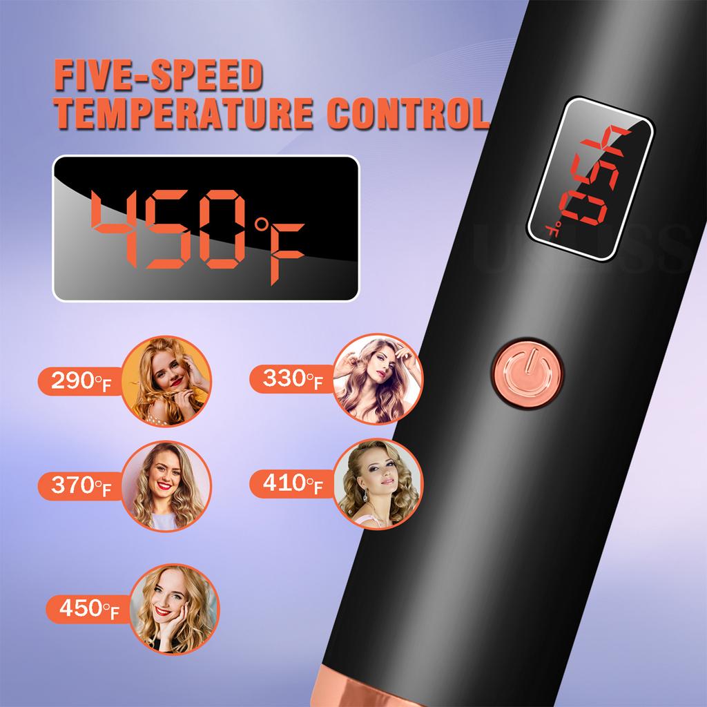 Hair Dryer Comb 2 In 1 Curling Iron Straight Hair Negative Ion Hair Dryer High Power Hot Air Comb