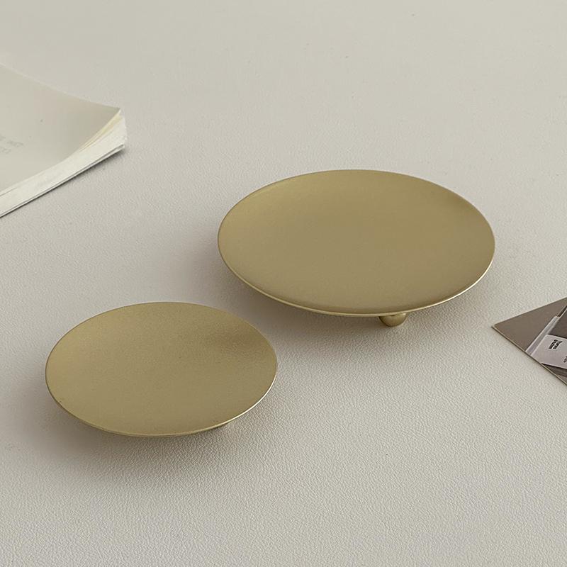 European Retro Wrought Iron Candle Holder and Jewelry Display Tray