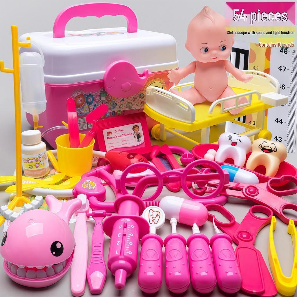 Kids' Doctor Nurse Playset: Stethoscope, Syringe, Toothbrush for Parent-Child Interaction & Learning