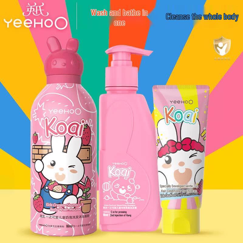 YEEHOO Strawberry Baby Bath & Hair Care Set