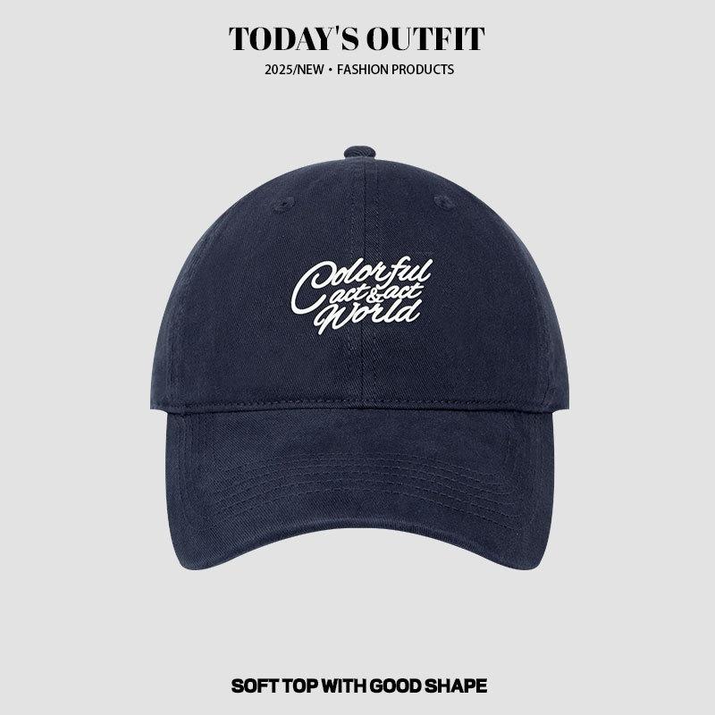 New Model of Larger and Deepened Big Head Circle Hat for Women's Baseball Cap Soft Top for Women's Summer Letters Versatile Alphabet Baseball Cap