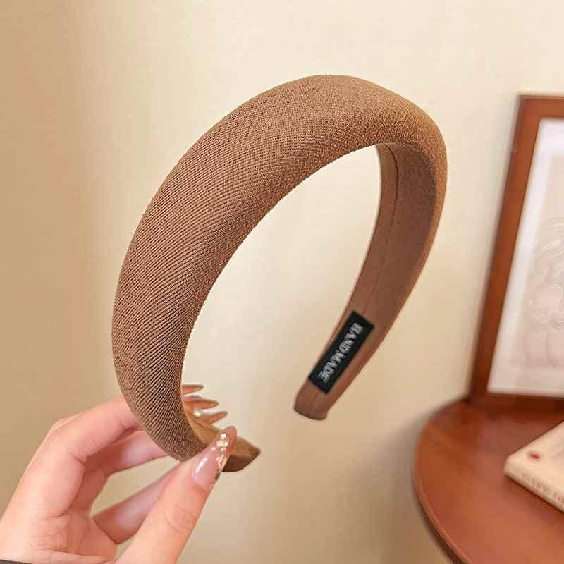 1/2/3/5pcs Wild Solid Color Sponge Headband for Women Fashion Girl Wash Face Wide Edge Simple Hair Band