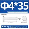 Flat Head Aluminum Solid Rivets GB109, Hand-Hammered, Size M2-M8