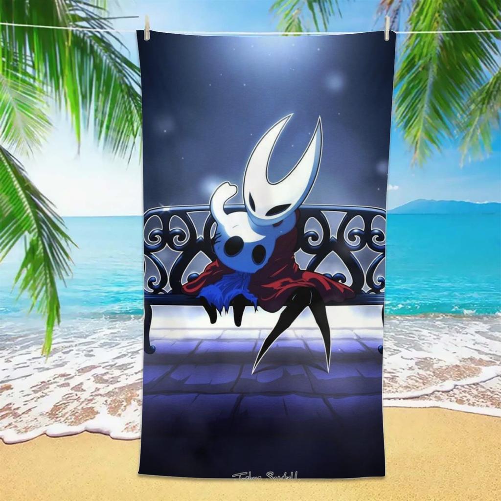 H-Hollow K-Knight Strandtücher Spieltücher Mikrofaserhandtücher Saugfähig Schnelltrocknend Weich Yoga Schwimmen Cartoon-Stil Handtücher