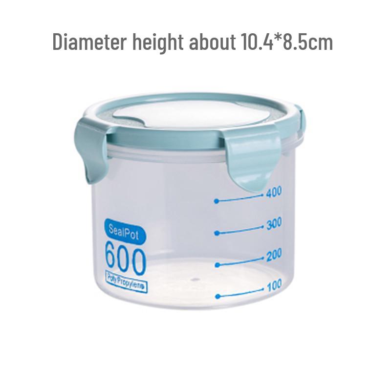 

Круглая герметичная банка для хранения продуктов, сохраняющая свежесть, пищевого класса, для использования в общежитии и дома Small 600ml синий