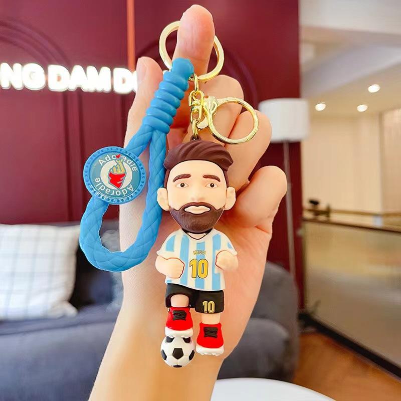 Football Star Keychain Pendant Three-dimensional Doll Car Key Bag Pendant Children's Toy