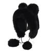 Women's Plush Bear Ear Hat: Cute, Thickened, Fox Fur, Wind & Snowproof Ear Protection