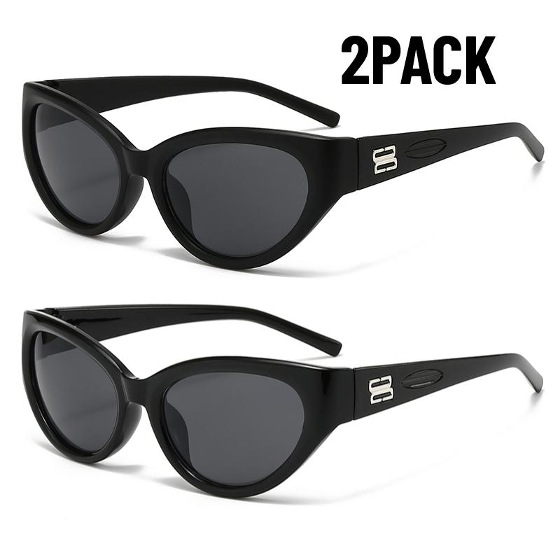 2PACK Punk Sunglasses for Women Fashion Goggle Men's Sun Glasses Luxury Brand Designer Eyewear Vintage Shades Fashion
