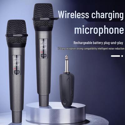 2.4G Wireless Dual Microphone Home KTV Singing System with Charging Type Handheld Design