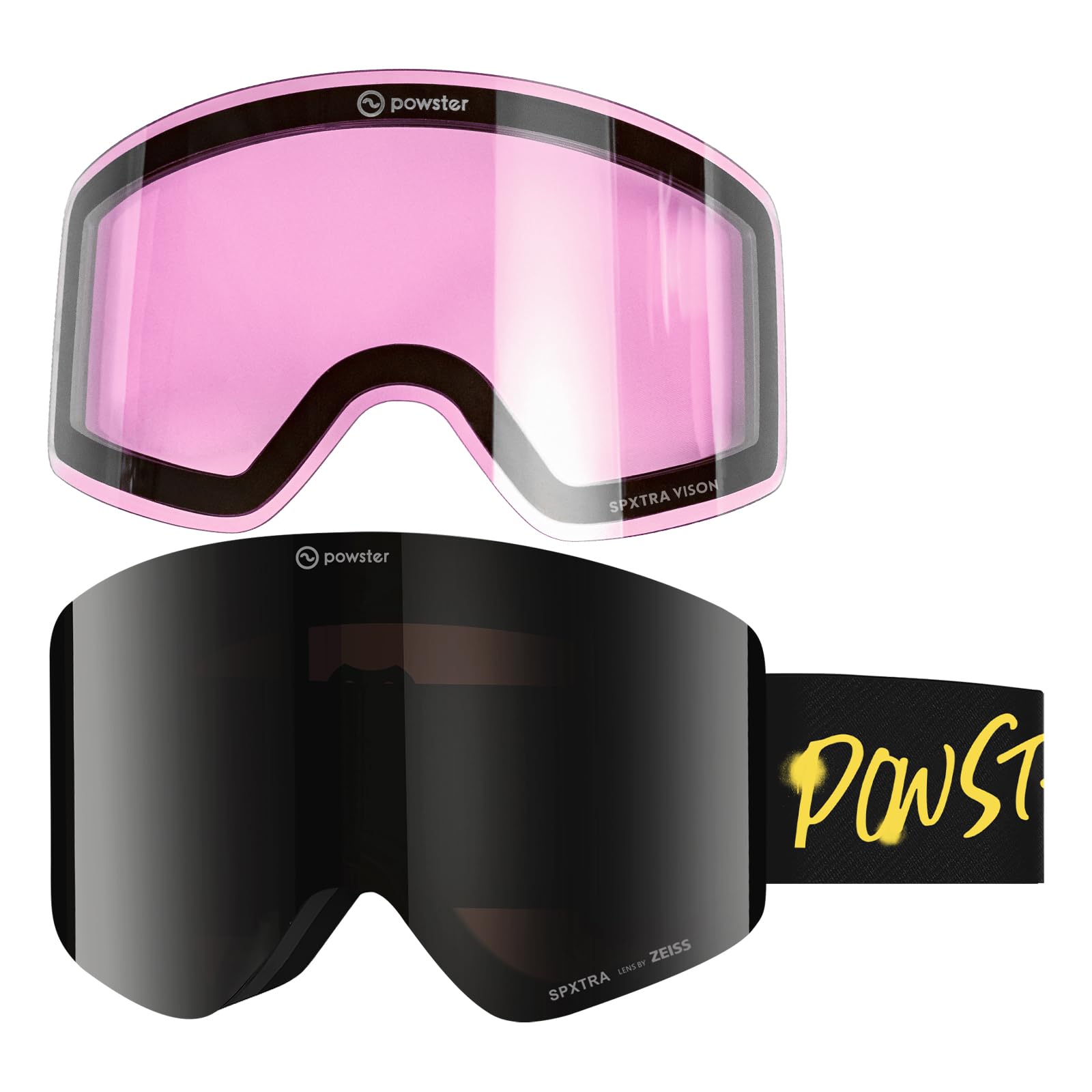 

Skate Goggles with SPXTRA Technology UV can be worn over goggle buckle can be magnetic ASSmiley [Powster] Ski, Snowboard, [High-precision lenses,