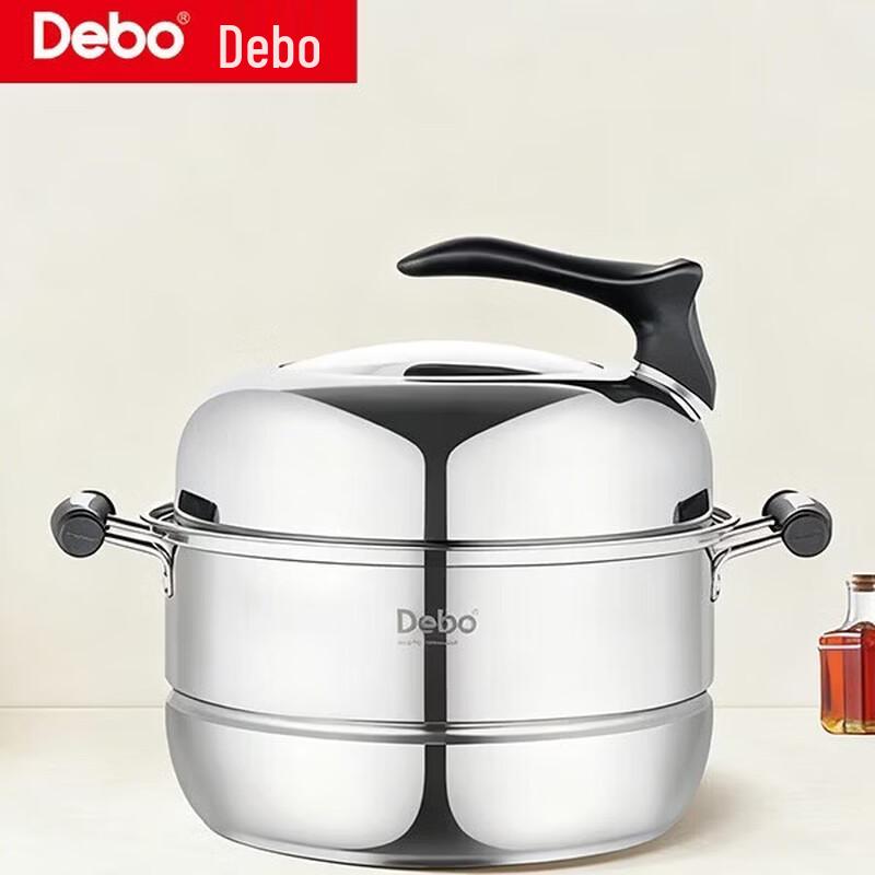 Debao 28cm 3-Layer 304 Stainless Steel Steamer Soup Pot