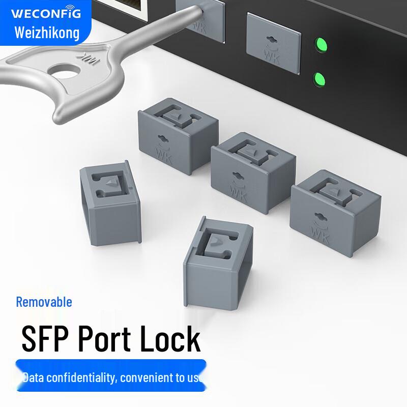 SFP Port Security Locks (50 Locks + 1 Key)