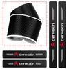 New Fashion Car Door Sill Scuff Plate Decor Carbon Fiber Stickers For Citroen C1 C3 C4 C5 C6 DS 3 DS 4 DS 5