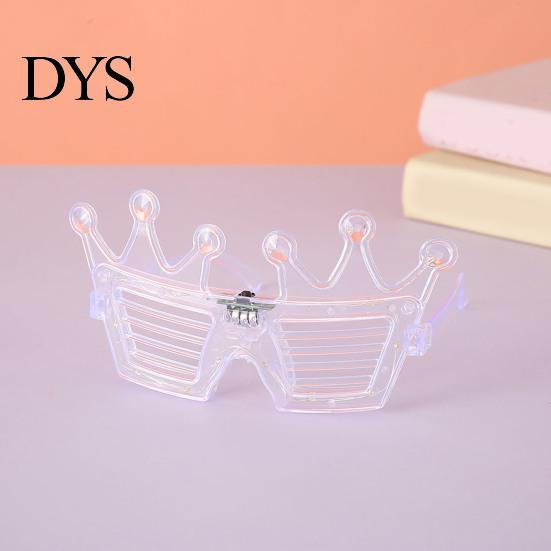 LED Glasses Plastic Light Up for Adults Kids Glow in The Party Dark Neon Eyeglasses Rave Accessories Concert Birthday Supplies Photo Prop