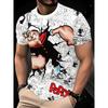 3D Digital Printing T-Shirt Teen Men's Short Sleeve Top Versatile Breathable