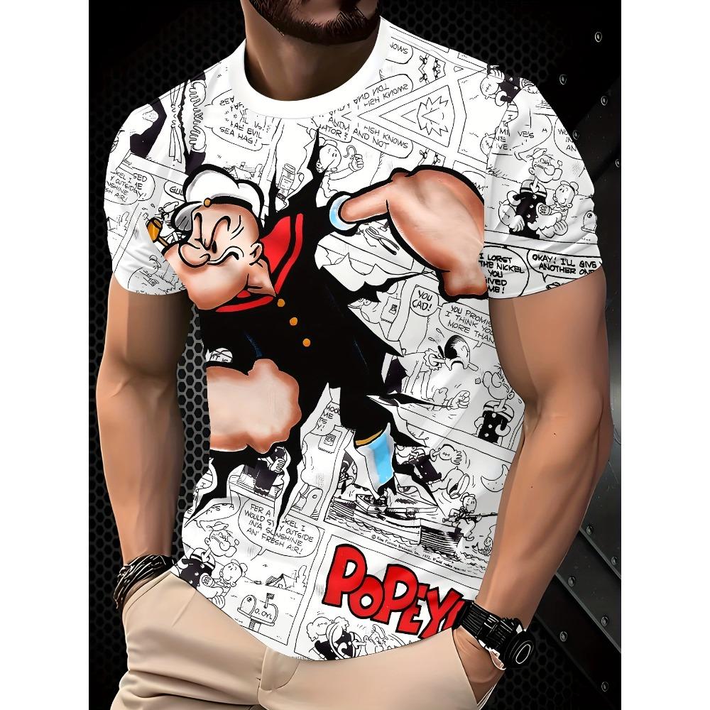 3D Digital Printing T-Shirt Teen Men's Short Sleeve Top Versatile Breathable