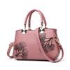 Stylish And Versatile Women's Tote Handbag With Elegant Embroidered Leaf Design