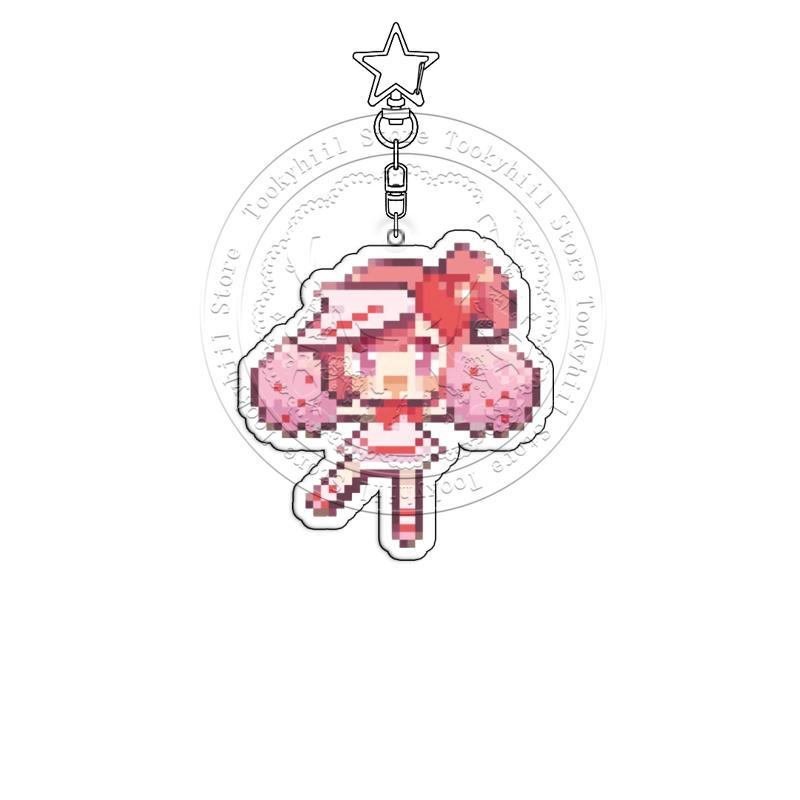 Shugo Chara Pixel Keychain Acrylic Yoshimo Miku Exquisite Utsumi Student Bag Decorate Accessories Pendant Eru Key Ring Gift