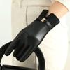 Suede Gloves Winter Women's Soft Leather Velvet Touch Screen Windproof Warm Cycling Non-slip Touch Screen Gloves