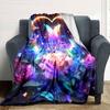 Heartshaped Floral And Butterfly Design With Vibrant Colors And The Word In The Center Multipurpose Personalized Blanket Customize Your Name Warmthful